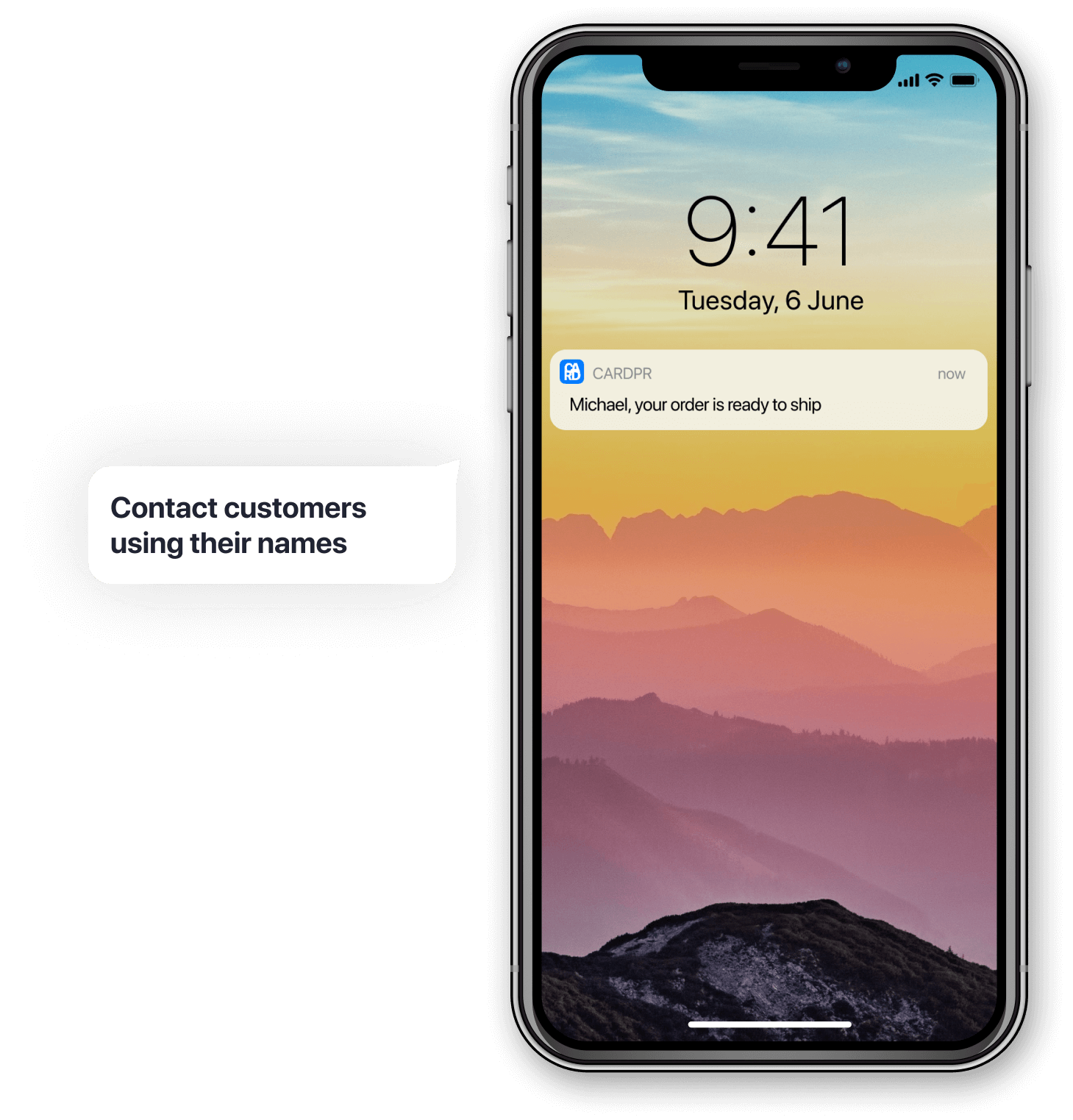 Push notification on a wallet card