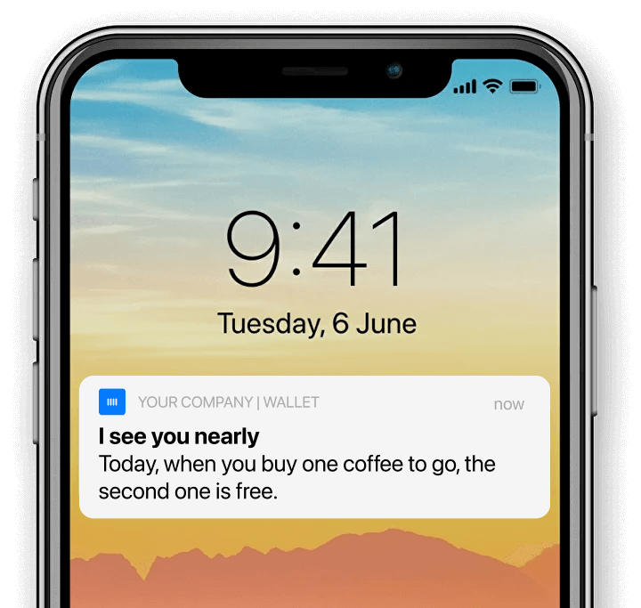 Customers nearby with a wallet pass