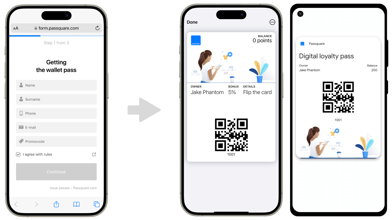 Issue wallet pass with Square POS