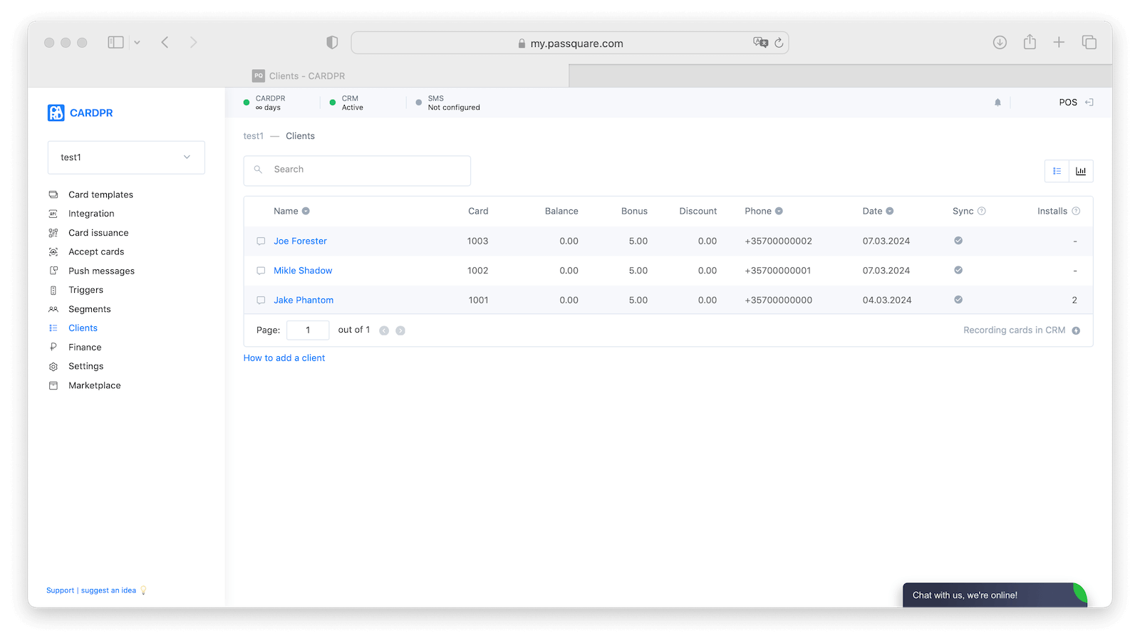 Wallet passes with Square POS