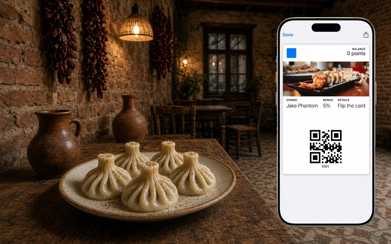 Wallet Passes for a khinkali house