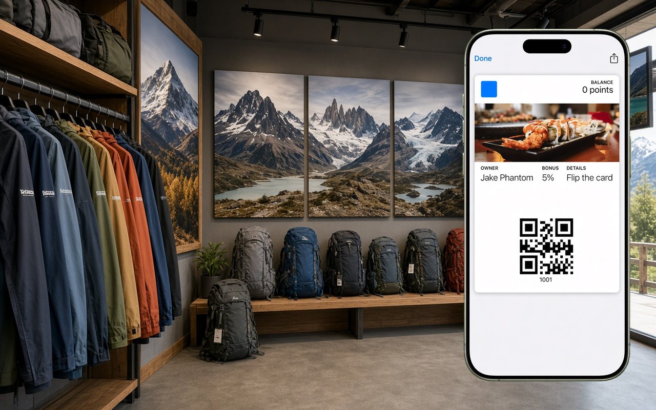 Wallet Passes for an outdoor store